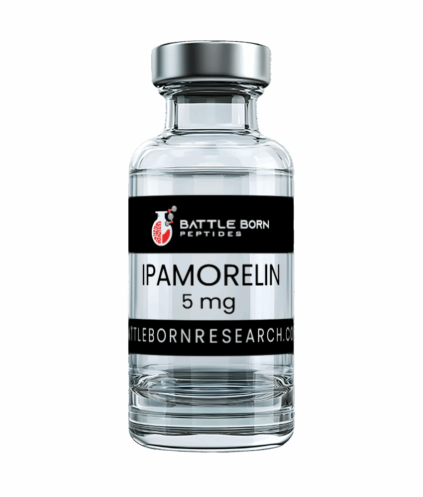 Ipamorelin 5mg peptide vial for GH secretion and GHS-R1a receptor research